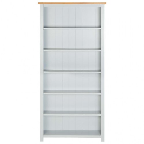 Bogreol 80x22,5x170 cm 6 hylder massivt egetræ