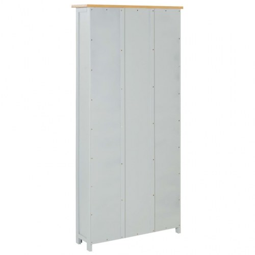 Bogreol 80x22,5x170 cm 6 hylder massivt egetræ