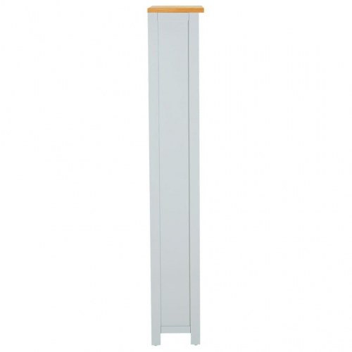 Bogreol med 5 hylder 60x22,5x140 cm massivt egetræ
