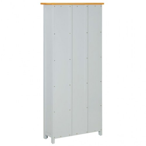 Bogreol med 5 hylder 60x22,5x140 cm massivt egetræ