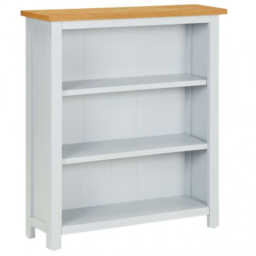 Bogreol i 3 niveauer 72x22,5x82 cm massivt egetræ