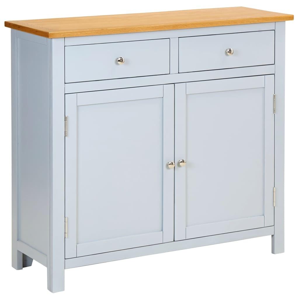 Skænk 90x33,5x83 cm massivt egetræ