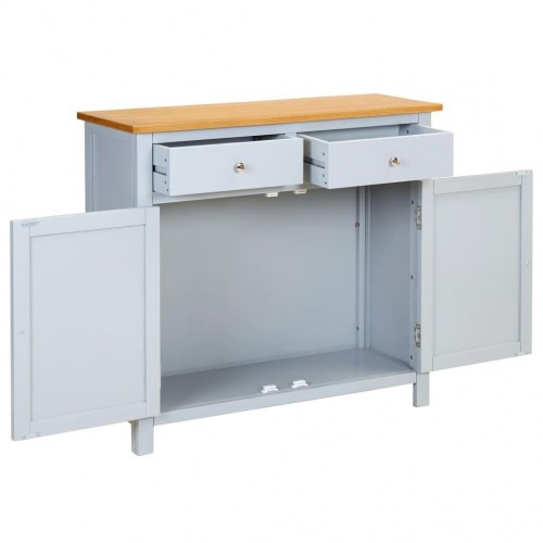 Skænk 90x33,5x83 cm massivt egetræ