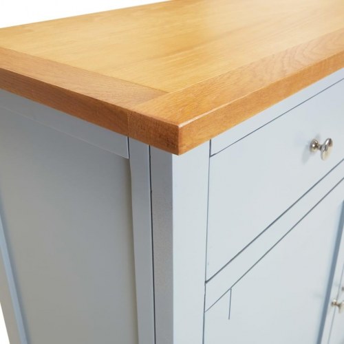 Skænk 90x33,5x83 cm massivt egetræ