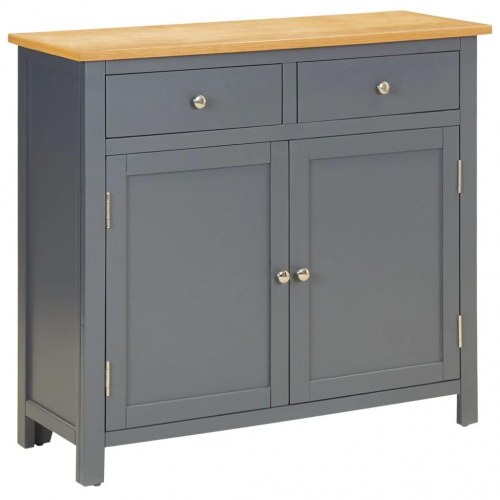 Skænk 90x33,5x83 cm massivt egetræ
