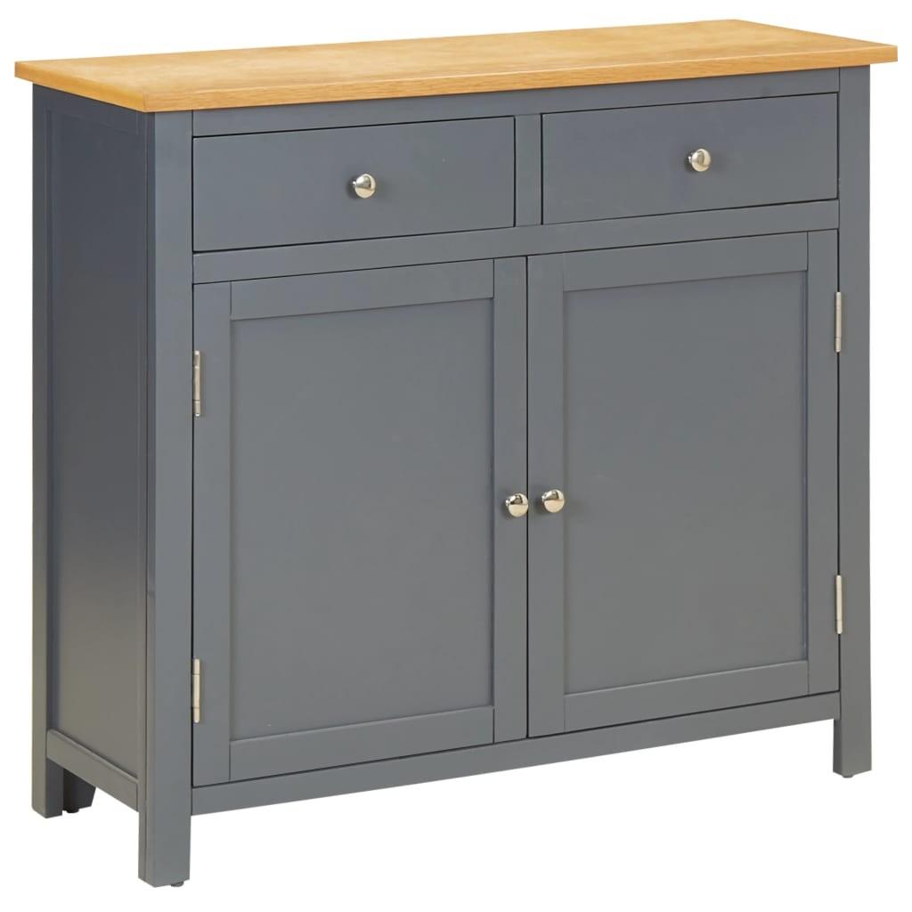 Skænk 90x33,5x83 cm massivt egetræ