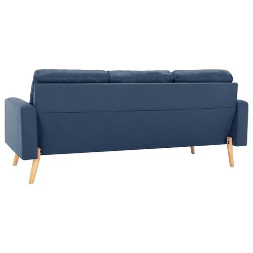 3-personers sofa stof blå
