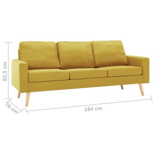 3-personers sofa stof gul