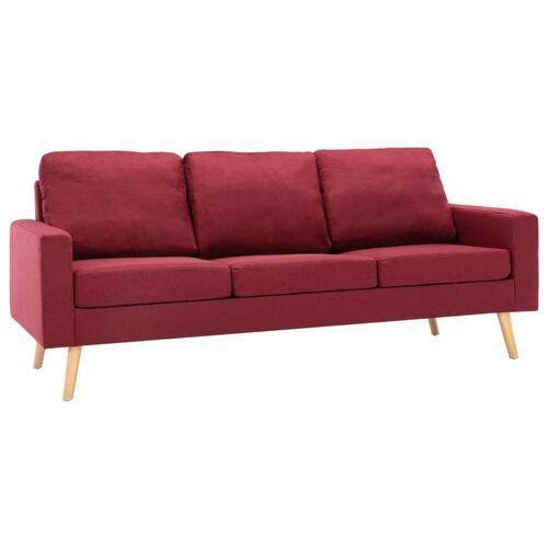 3-personers sofa stof vinrød