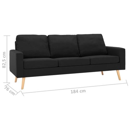 3-personers sofa stof sort