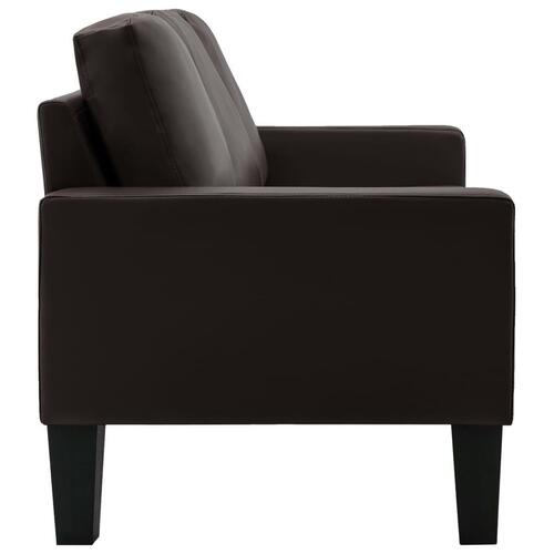 3-personers sofa kunstlæder brun