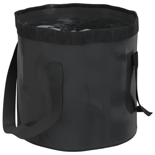 Foldbare spande 2 stk. 20 l PVC sort