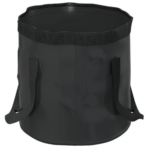 Foldbare spande 2 stk. 20 l PVC sort
