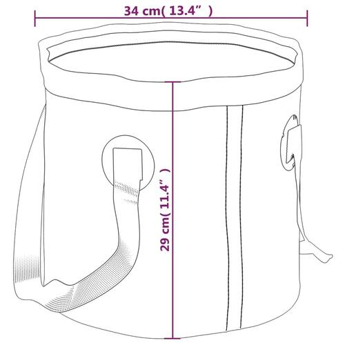 Foldbare spande 2 stk. 30 l PVC sort