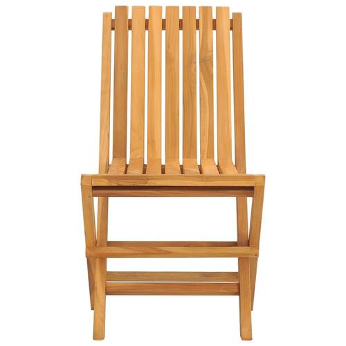 Havestole 2 stk. 47x47x89 cm foldbare massivt teaktræ