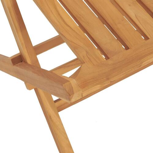 Havestole 2 stk. 47x47x89 cm foldbare massivt teaktræ