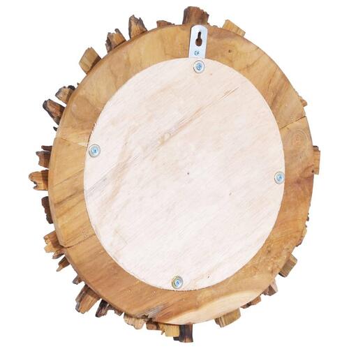 Vægspejl 60 cm teak rund