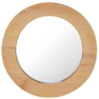 Vægspejl 40 cm teak rund