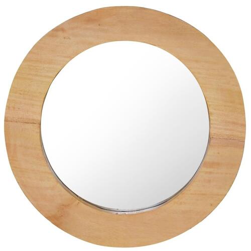 Vægspejl 40 cm teak rund