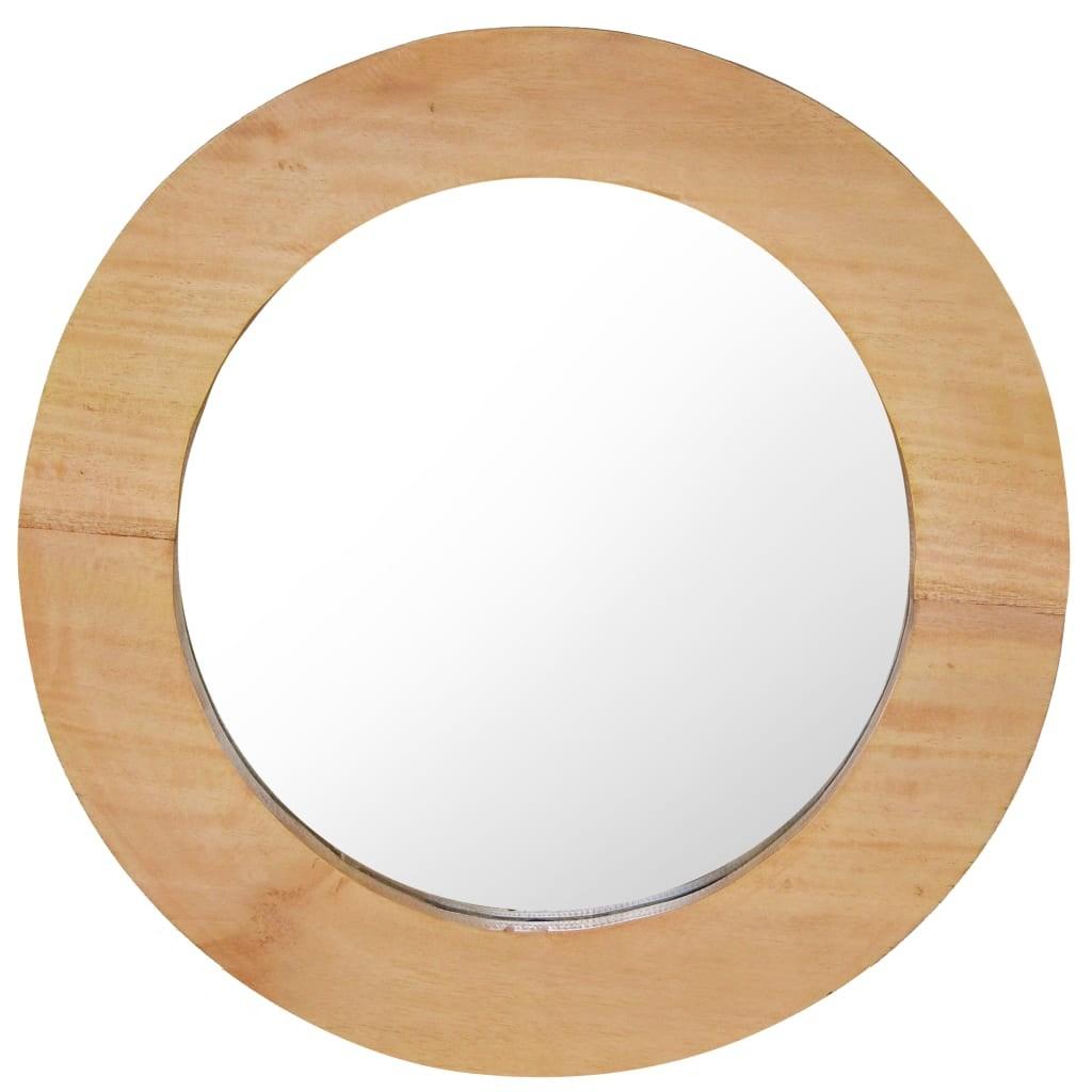 Vægspejl 40 cm teak rund