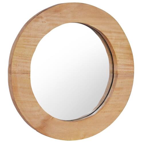 Vægspejl 40 cm teak rund