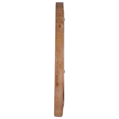 Vægspejl 40 cm teak rund