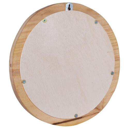 Vægspejl 40 cm teak rund