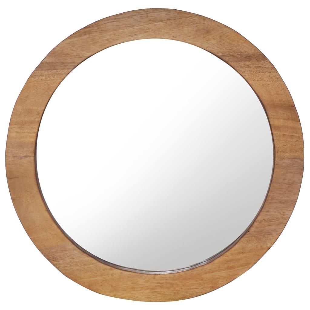 Vægspejl 60 cm teak rund