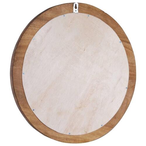 Vægspejl 60 cm teak rund