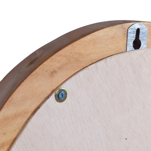 Vægspejl 60 cm teak rund