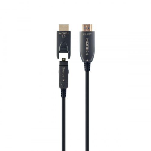 HDMI-kabel GEMBIRD 30 m - aktiv optisk, HDMI 2.0, sort