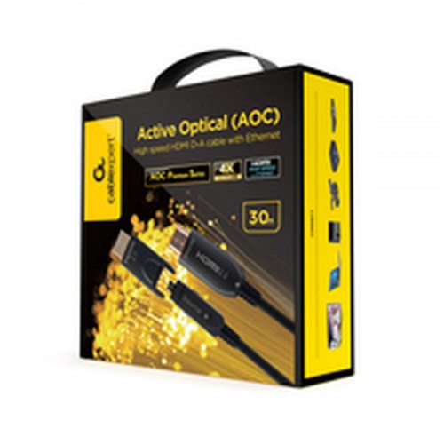 HDMI-kabel GEMBIRD 30 m - aktiv optisk, HDMI 2.0, sort