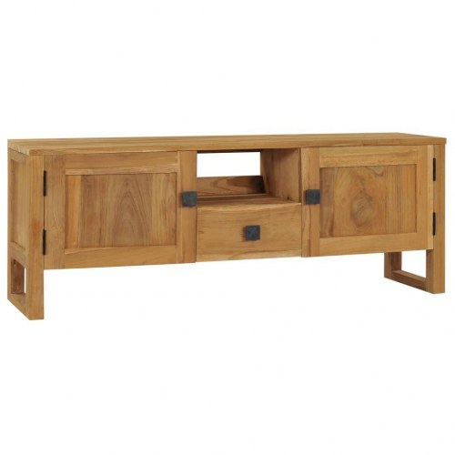 Tv-skab 120x32x45 cm massivt teaktrÃ¦