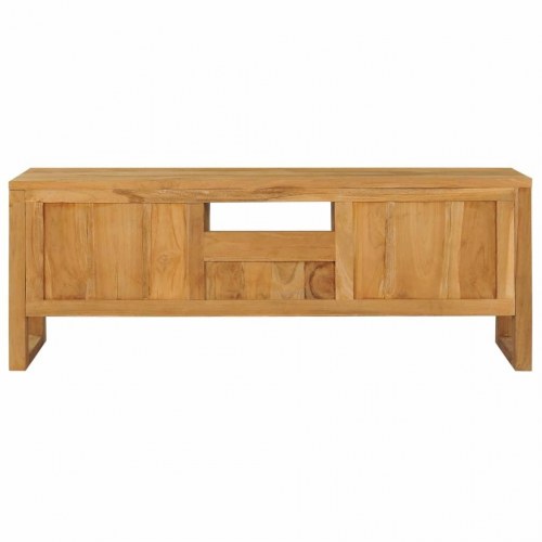 Tv-skab 120x32x45 cm massivt teaktrÃ¦