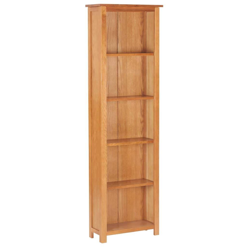 Bogreol 52x22,5x170 cm massivt egetræ