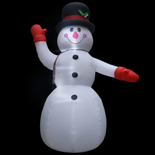 Oppustelig snemand med LED'er juledekoration IP44 300 cm