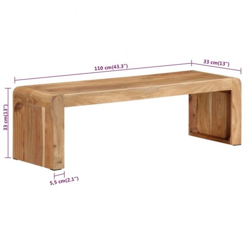 Tv-bord 110x33x33 cm massivt akacietræ