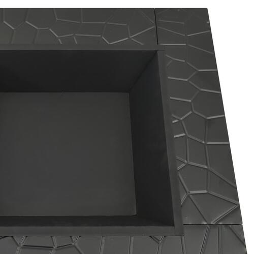 Bålfad med ildrager 79x79x46,5 cm str. XXL stål