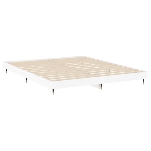 Sengestel uden madras 180x200 cm konstrueret træ hvid