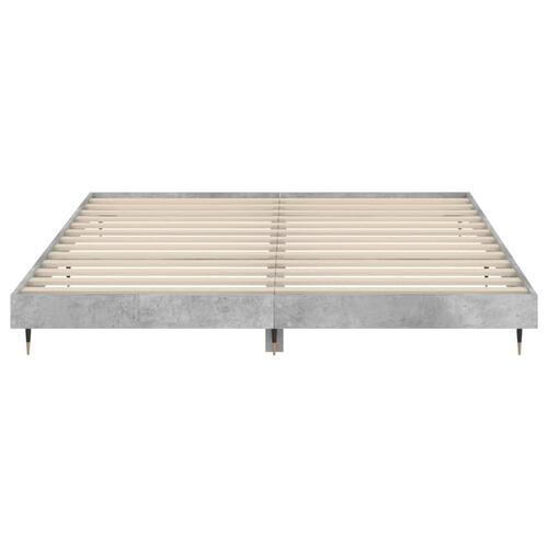 Sengestel 200x200 cm konstrueret træ betongrå
