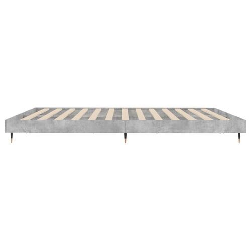 Sengestel 200x200 cm konstrueret træ betongrå
