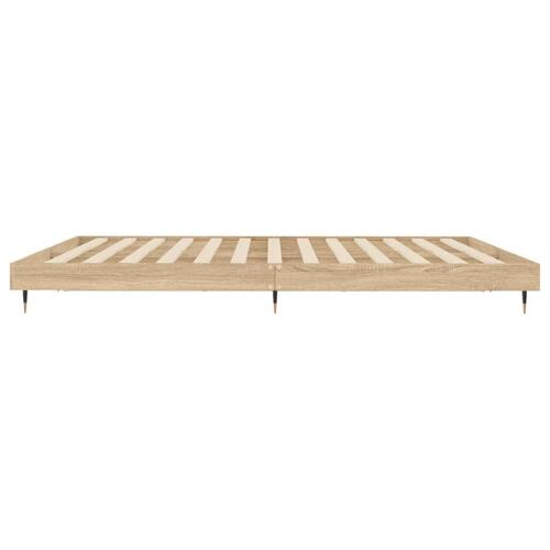 Sengeramme 140x200 cm uden madras konstrueret træ sonoma-eg