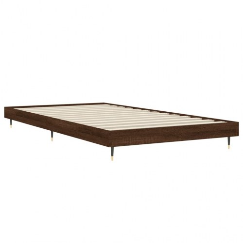 Sengeramme 90x190 cm i konstrueret træ - brunt eg