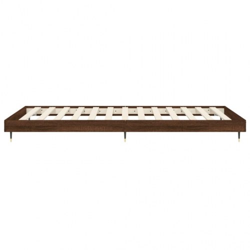 Sengeramme 90x190 cm i konstrueret træ - brunt eg