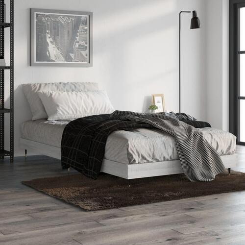 Sengeramme 90x190 cm konstrueret træ grå sonoma-eg