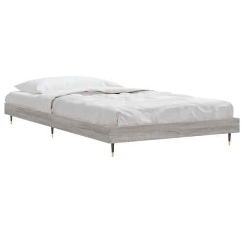 Sengeramme 90x190 cm konstrueret træ grå sonoma-eg