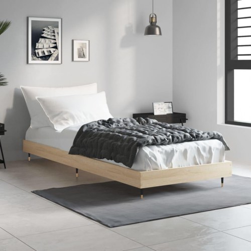 Sengeramme 75x190 cm i sonoma-eg - konstrueret træ, uden madras
