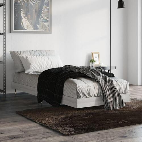 Sengeramme 75x190 cm konstrueret træ grå sonoma-eg