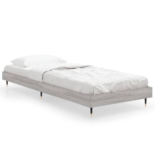 Sengeramme 75x190 cm konstrueret træ grå sonoma-eg