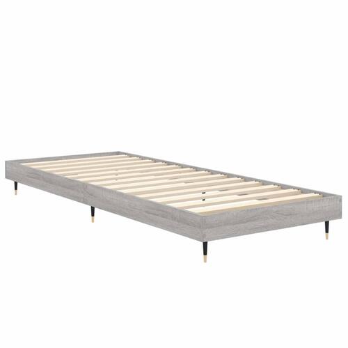 Sengeramme 75x190 cm konstrueret træ grå sonoma-eg